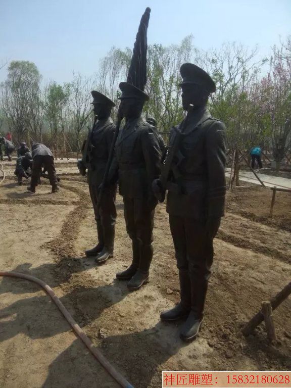 部队人物铜雕塑 景观雕塑
